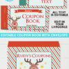 Christmas Coupon Book Printable Template, Kids Gift Idea, Editable Blank Coupons, DIY Last Minute Gift Stocking Stuffer, INSTANT DOWNLOAD rudolf