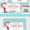 Christmas Coupon Book Printable Template, From Santa Gift Idea, Editable Blank Coupons, Last Minute Gift Stocking Stuffer, INSTANT DOWNLOAD