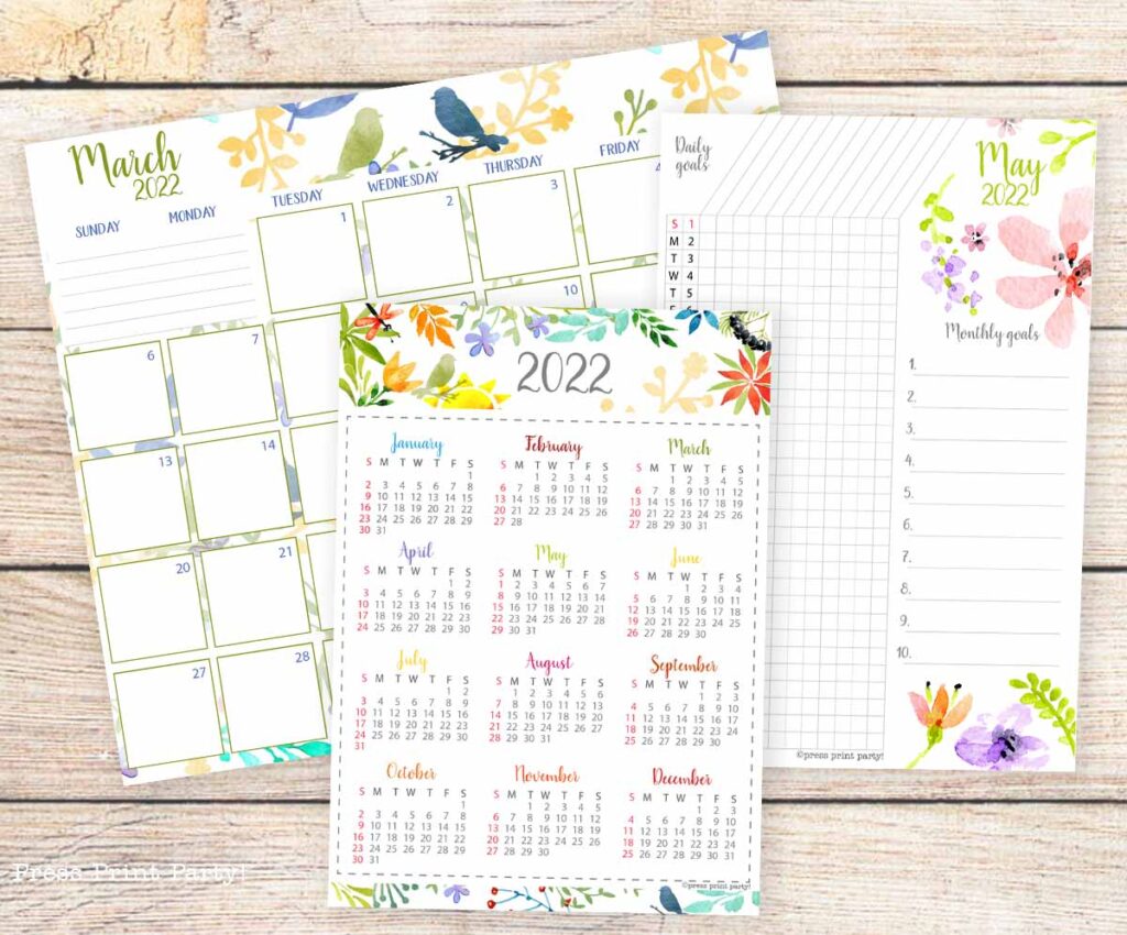 FREE Printable Bullet Journal Year at a Glance Calendar