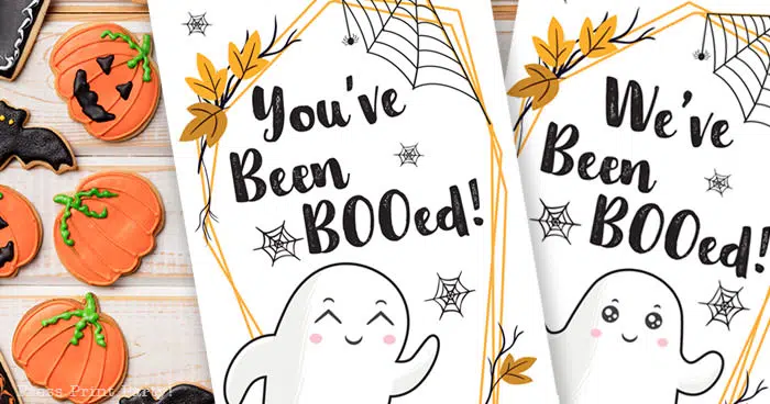 You've been booed sign and We've been booed sign halloween game with instructions Press Print Party!