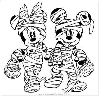 free halloween printable coloring sheets - website roundup - mickey and minney