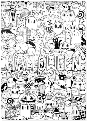 free halloween printable coloring sheets - website roundup - zentangle halloween