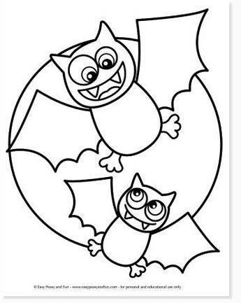 free halloween printable coloring sheets - website roundup - bats