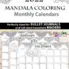 2021-2022 Monthly Calendar Printable, Monthly Planner Template, Mandala Coloring, Bullet Journal, Sunday, INSTANT DOWNLOAD press print party