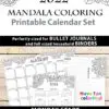 MONDAY Start 2022 Printable Calendar Template Set, Mandala Coloring, Bullet Journal Printable, Monthly and Daily Routine, INSTANT DOWNLOAD