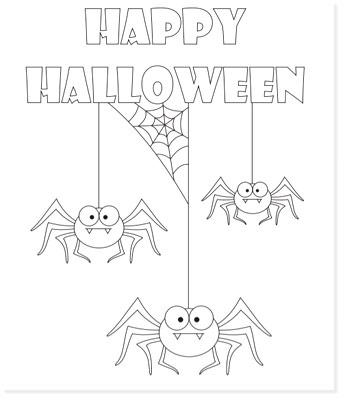 free halloween printable coloring sheets - website roundup - spider coloring pages