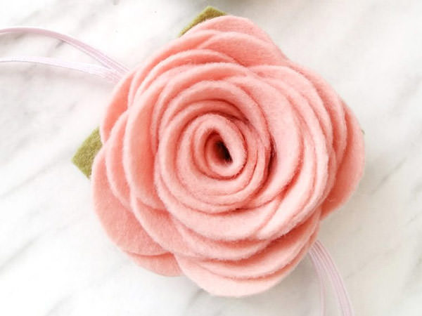 diy felt flower headband