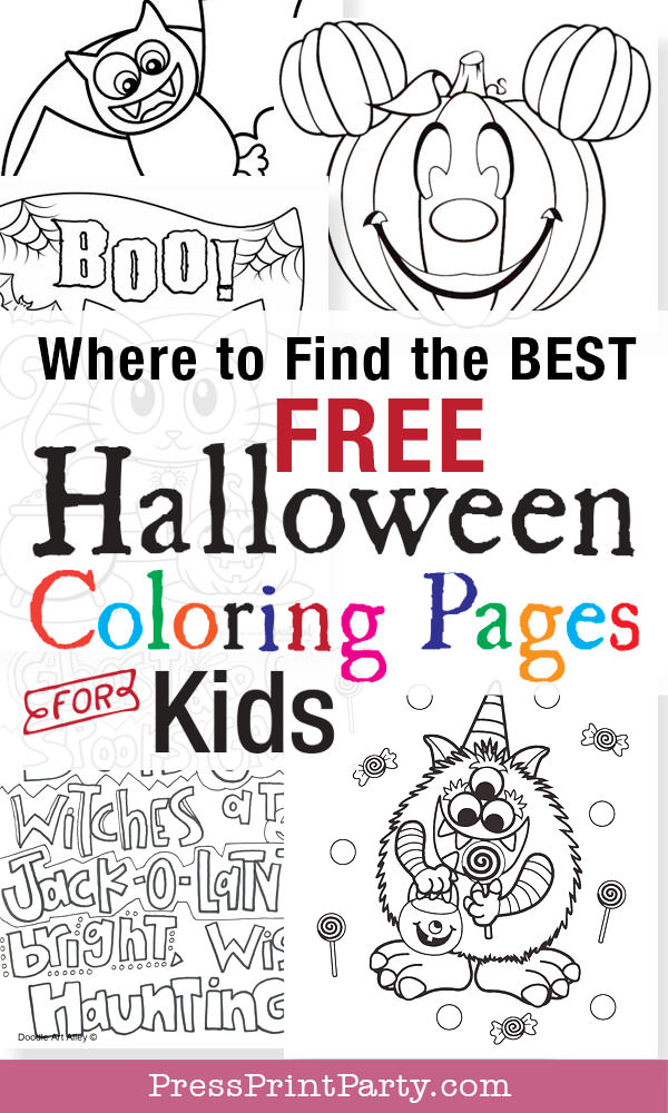 free printable halloween coloring page bat craft - Press Print Party!