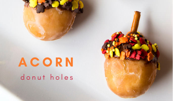 donut acorns - Cute desserts for thanksgiving