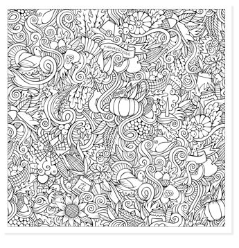 zentangle pumpkins coloring sheet for thanksgiving