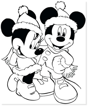 Mickey and minnie coloring pages