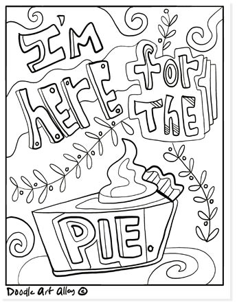 I'm here for the pie coloring page