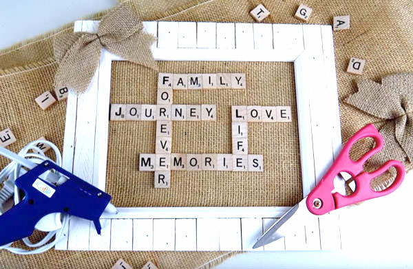 scrabble tile frame diy gift for mom