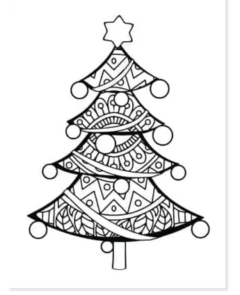 printable christmas tree coloring pages