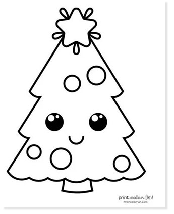 christmast tree coloring pages