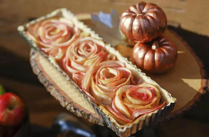 rose apple tart - Cute desserts for thanksgiving