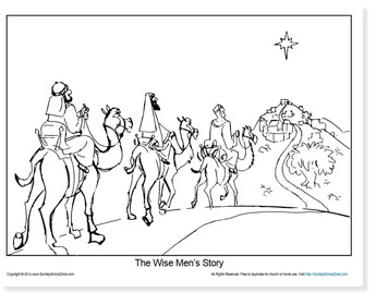 The 3 kings christmas coloring pages