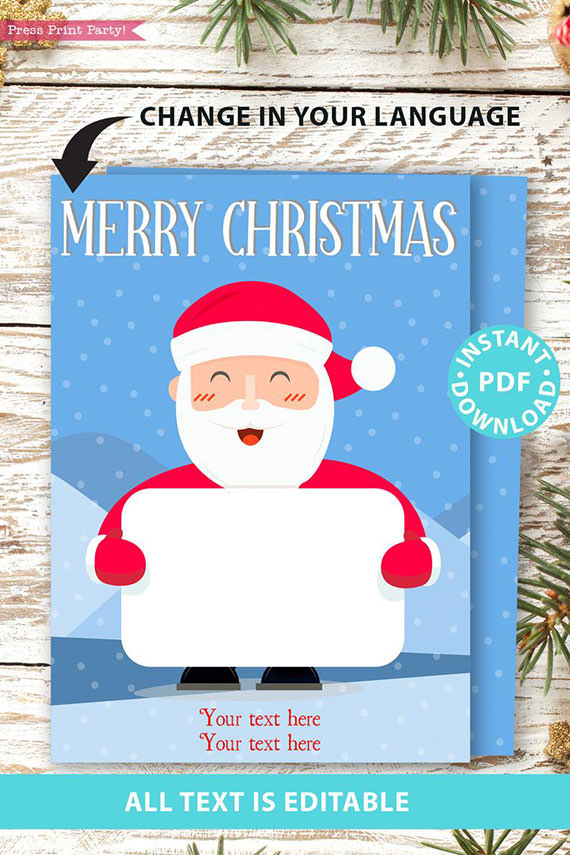 Christmas DIY Gift Card Holder Printable | Somewhat Simple