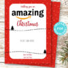 Amazon christmas gift card holder. wishing you an amazing christmas editable text red with dots Press Print Party