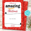 Amazon christmas gift card holder. wishing you an amazing christmas editable text red with gifts Press Print Party