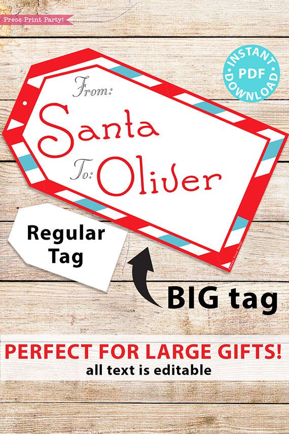 Customizable Downloadable Editable Free Printable Gift Tags Template -  Printable Templates Free