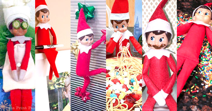 25 funny and easy elf on the shelf ideas - Press Print Party