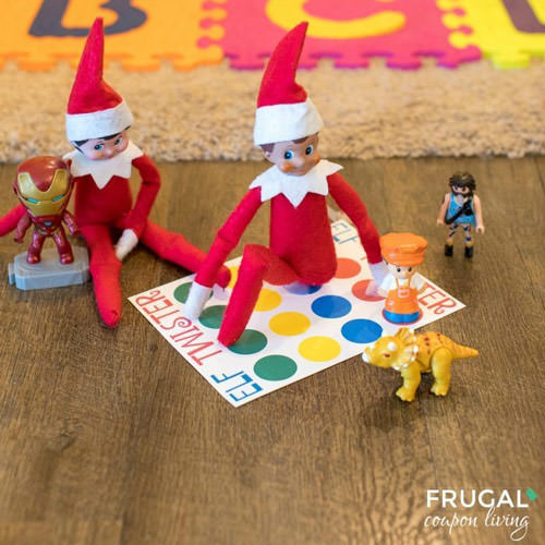 elf on the shelf idea playing twister