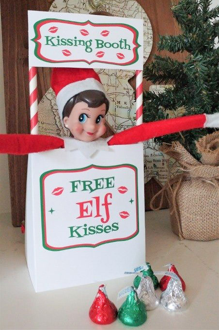 kissing booth 25 funny and easy elf on the shelf ideas - Press Print Party