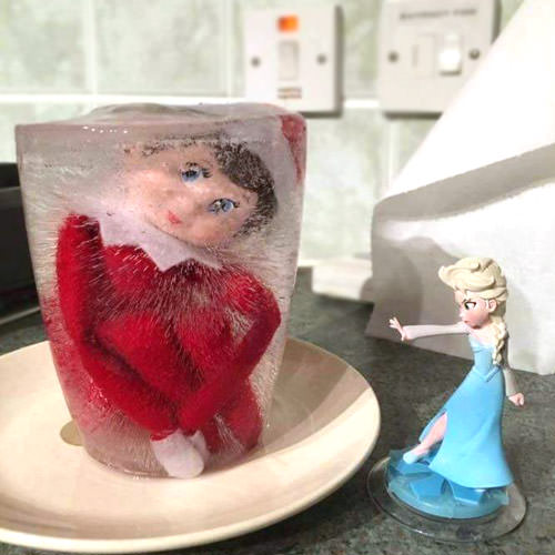 elsa freezes elf n the shelf