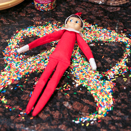 elf sprinkle angel. elf funny on the shelf ideas