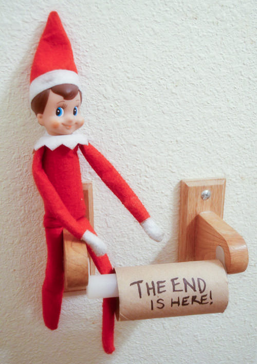 elf on the shelf idea the end is here