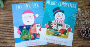 Christmas gift card holders with santa and snowman Press Print Party!