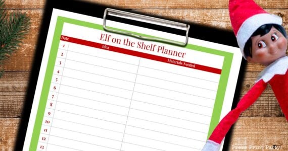 Elf on The Shelf Printable Planner [FREE] - Press Print Party!