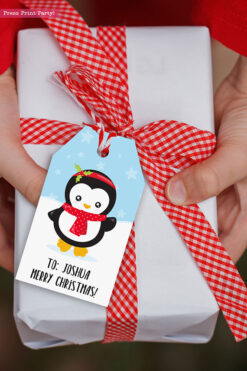 24 Kids Christmas Gift Tags Printable, Santa Claus, Snowman, Penguins, Woodland Animals, Beach Santa, Gnomes, Template, INSTANT DOWNLOAD