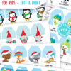 24 Kids Christmas Gift Tags Printable, Santa Claus, Snowman, Penguins, Woodland Animals, Beach Santa, Gnomes, Template, INSTANT DOWNLOAD