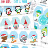 24 Kids Christmas Gift Tags Printable, Santa Claus, Snowman, Penguins, Woodland Animals, Beach Santa, Gnomes, Template, INSTANT DOWNLOAD