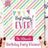 Best Party Ever the Ultimate Birthday Party Planner with cake and hands Press Print Party! Instant download pdf