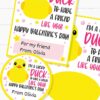 I'm a Lucky Duck to Have a Friend Like You Kids Valentine Card Printable, Pink, Gift Tag, School Classroom, Rubber Duck, INSTANT DOWNLOAD