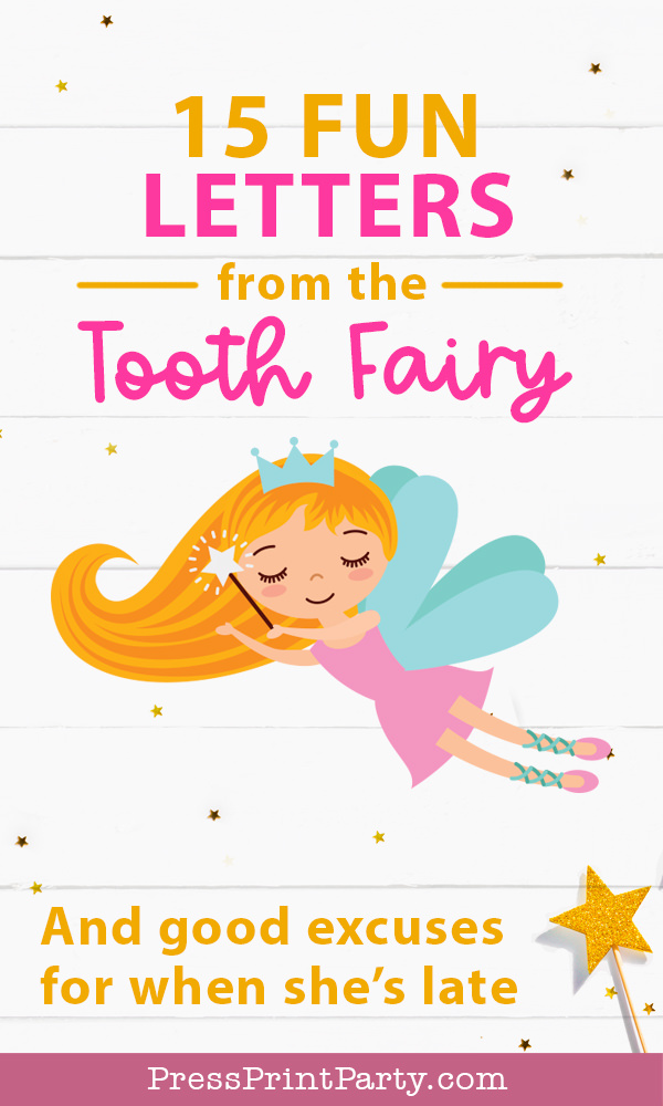 15 Fun Letters from the Tooth Fairy – And Good Excuses for When She’s Late. Tooth Fairy Notes and late apology letters. Tooth Fairy messages ideas and answers to questions