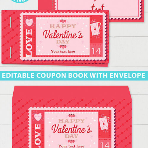 Valentine's Day Coupon Book Printable [Rustic Design] Press Print Party!