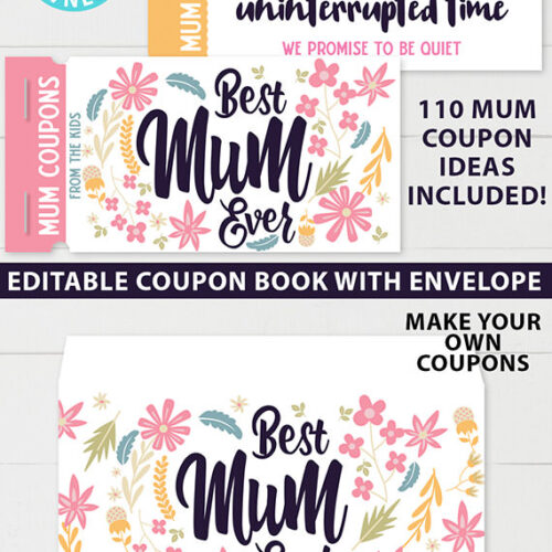 Mom Coupons Book Printable [Best Mom Ever] - Press Print Party!