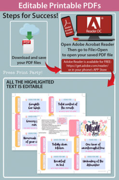 best mum ever mum coupon book template printale. editable with your own text. 110 mom coupon ideas included. with envelope sleeve. Press Print Party!