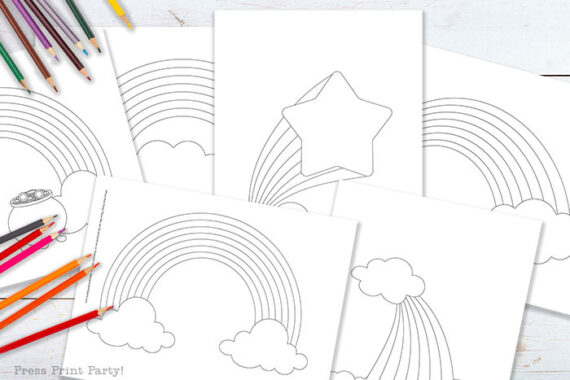 7 Free Rainbow Coloring Pages to Brighten Your Day! 🌈 - Press Print Party!