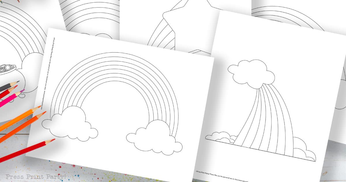 Rainbows And Clouds Coloring Rainbow, Clouds Drawing, Rainbow Drawing,  Clouds Sketch PNG and Vector with Transparent Background for Free Download