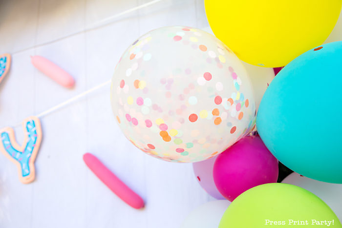 confetti balloon for balloon garland for donut party ideas birthday - Press Print Party