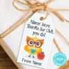 EDITABLE Teacher Appreciation Gift Tags Printable, Thank You Gift for Teacher or Staff, "Thanks for Owl you do!" INSTANT DOWNLOAD