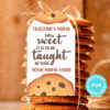 EDITABLE Teacher Appreciation Gift Tags Printable for Cookies "How sweet it is to be taught by you", Thank You Gift, INSTANT DOWNLOAD