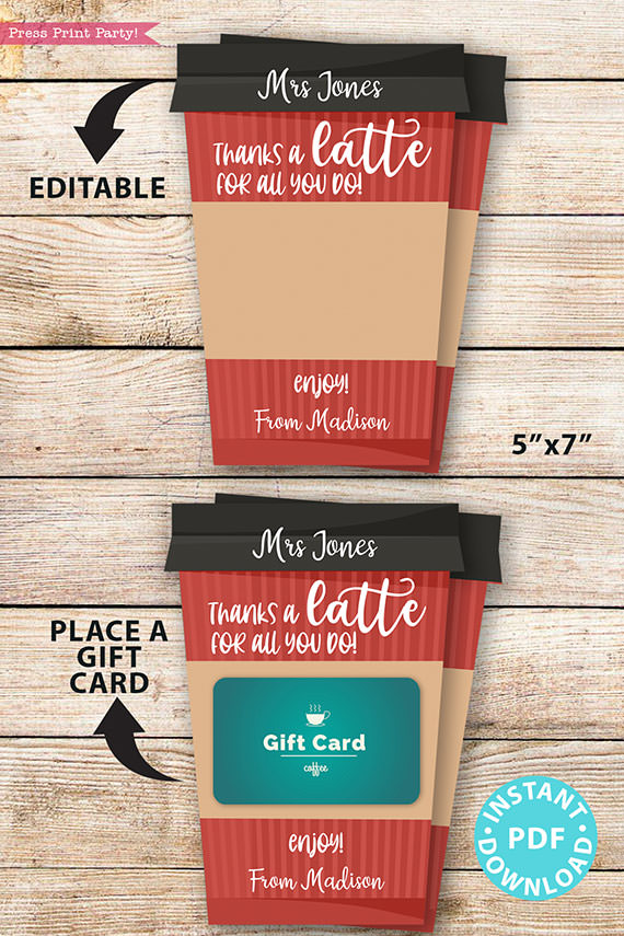 DIY Starbucks Coffee Cup Gift Card Holder