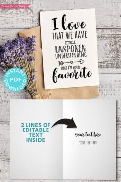 FUNNY Mother's Day Card Printable, 5x7",Mom card, I'm Your Favorite, From Son, From Daughter, Editable Text Inside, INSTANT DOWNLOAD Press Print Party