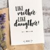 FUNNY Mother's Day Card Printable, 5x7", Mom card, Like mother like daughter - Oh no!, From Daughter, Editable Text Inside, INSTANT DOWNLOAD Press Print Party